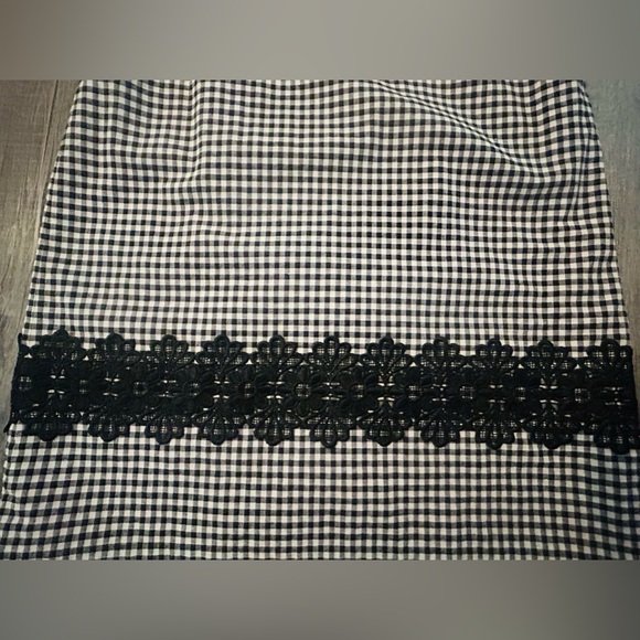 Jessica Howard Sleeveless Sheath Dress - Large / 12 - Black Gingham Lace Trim - Picture 11 of 13